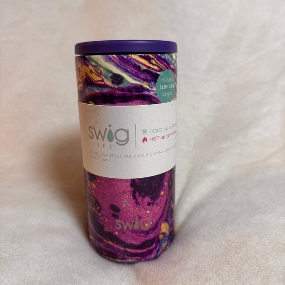 NWT Swig Life Skinny Can Cooler Purple Rain - Picture 1 of 7